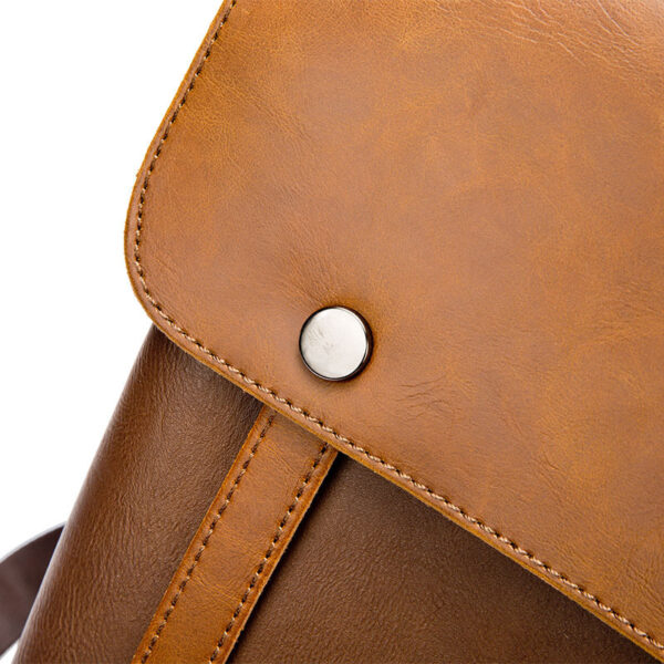 Backpack College Wind Leather - Image 2