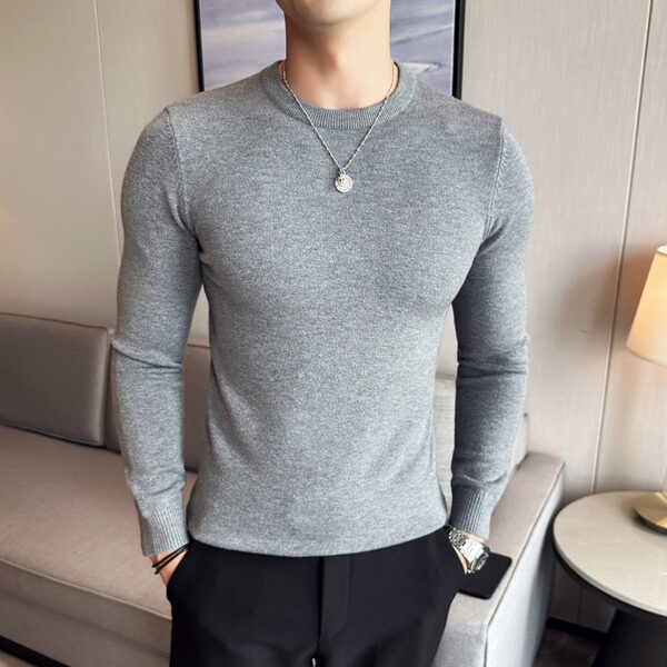 Modal Anti-Pilling Round Neck Sweater For Men - Image 9