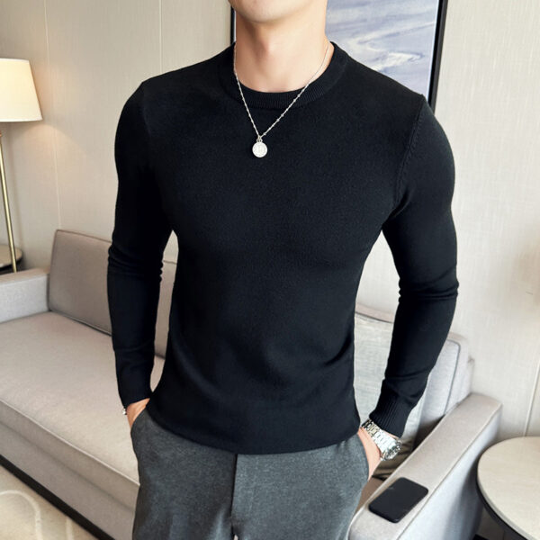 Modal Anti-Pilling Round Neck Sweater For Men - Image 6